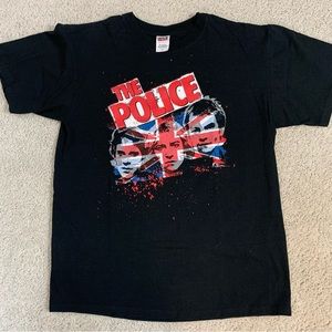 Men's THE POLICE 2007-2008 Black WORLD TOUR Concert SOUVENIR Band T-SHIRT Tee  L